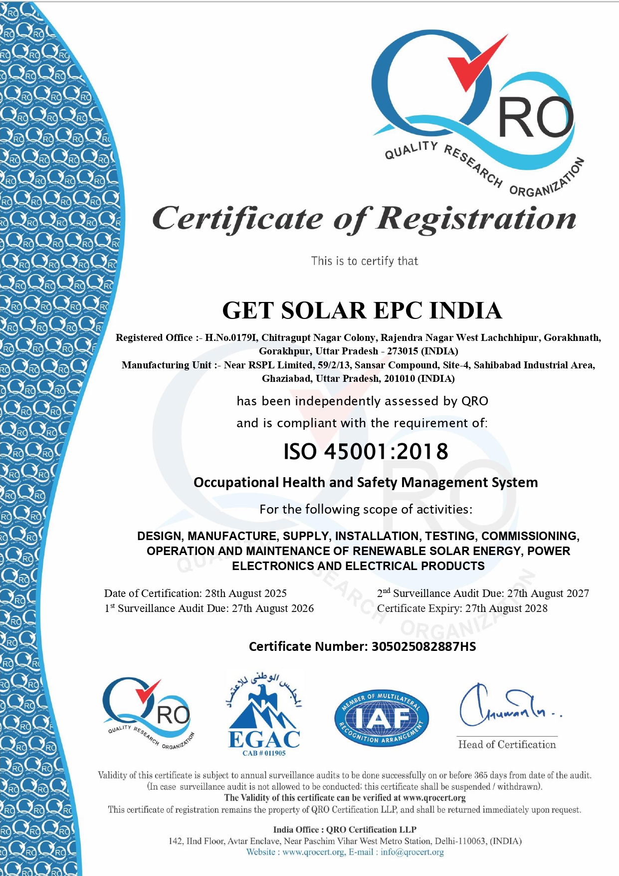 ISO 9001:2015 Certificate